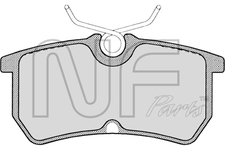 NF PARTS Комплект тормозных колодок, дисковый тормоз NF0018411